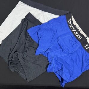 NWOT Tommy John and Fruit of the Loom Men's Underwear - Blue, Black, and Gray